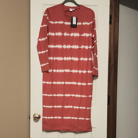 Crewneck Tie Dye Midi Dress - Picture 2 of 5